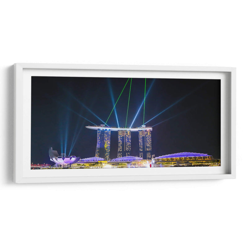 Singapur Marina bay hotel show noche 3 - ArmanDigitalArt | Cuadro decorativo de Canvas Lab