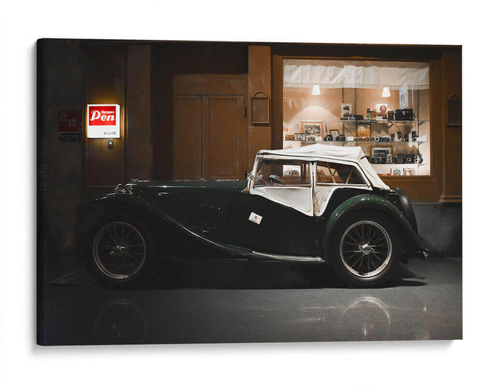 Auto Verde Clásico, Museo Toyota, Japón - Luis Velasco | Cuadro decorativo de Canvas Lab