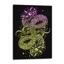 quetzalcoatl neon rosa y verde - Catpoe | Cuadro decorativo de Canvas Lab
