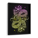 quetzalcoatl neon rosa y verde - Catpoe | Cuadro decorativo de Canvas Lab