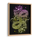 quetzalcoatl neon rosa y verde - Catpoe | Cuadro decorativo de Canvas Lab