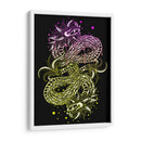 quetzalcoatl neon rosa y verde - Catpoe | Cuadro decorativo de Canvas Lab