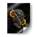 calavera y rosas doradas - Catpoe | Cuadro decorativo de Canvas Lab