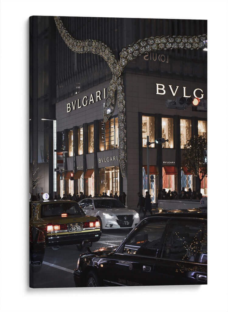Noche Tokio, Ginza, Japón - Luis Velasco | Cuadro decorativo de Canvas Lab