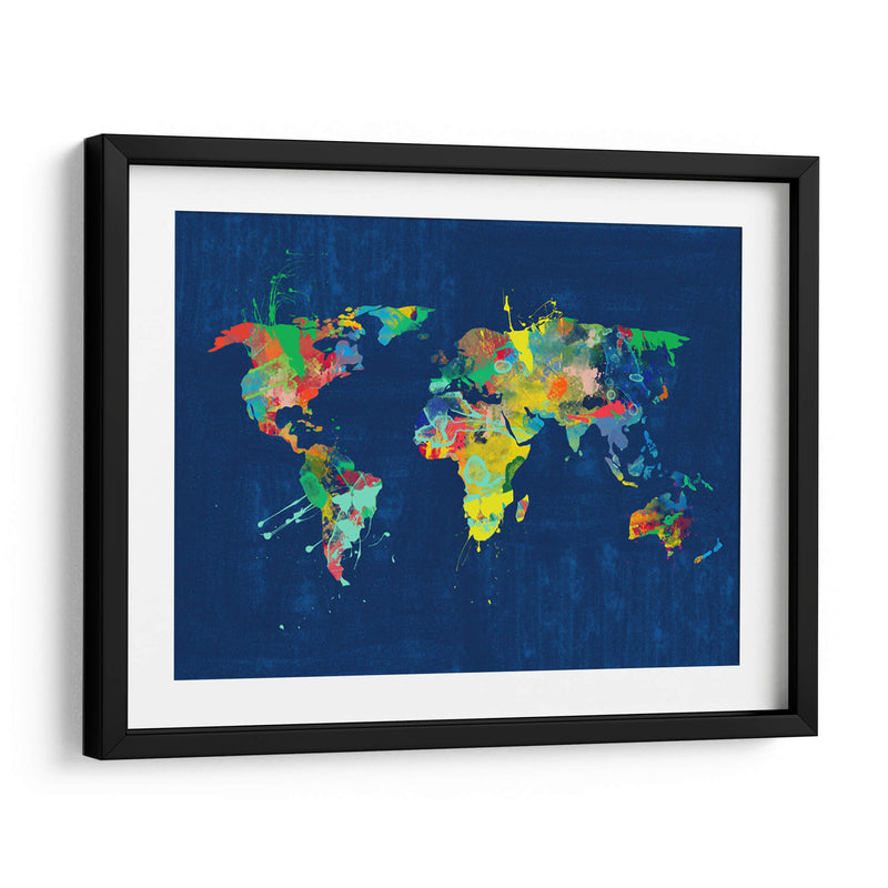 Mapamundi colorido - Lofty&Me | Cuadro decorativo de Canvas Lab
