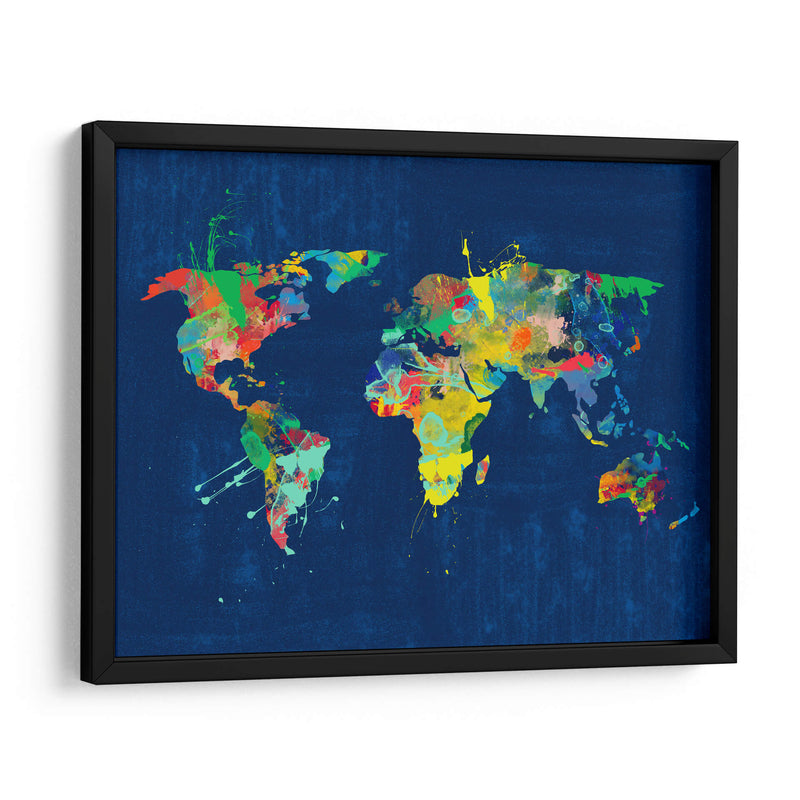 Mapamundi colorido - Lofty&Me | Cuadro decorativo de Canvas Lab