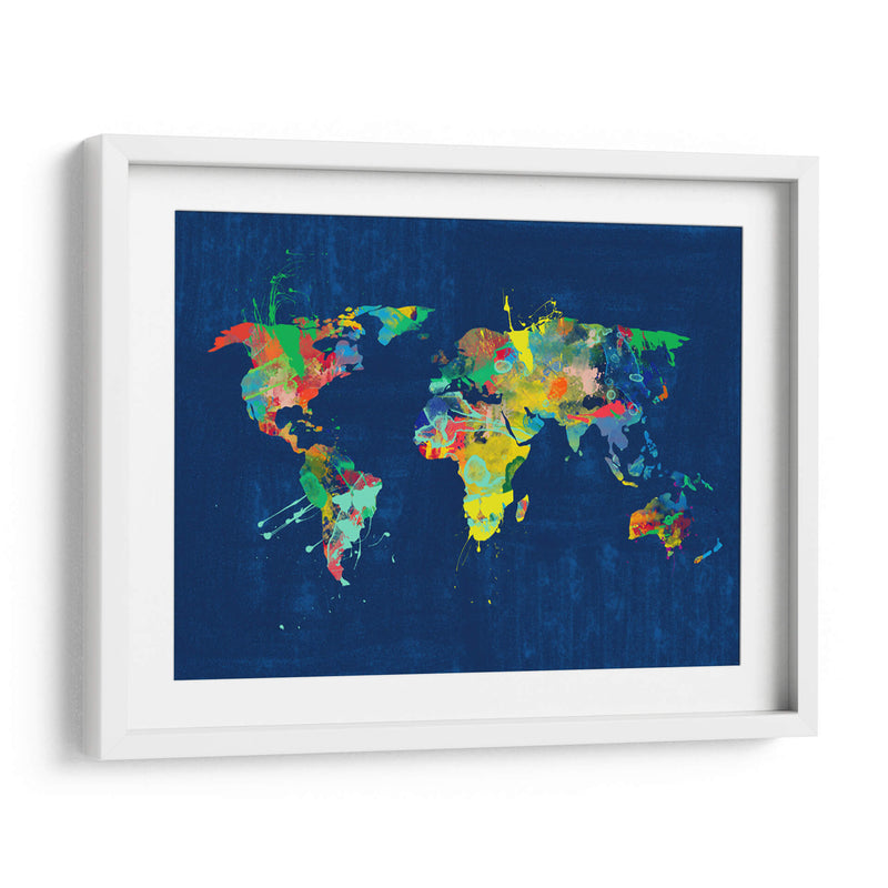 Mapamundi colorido - Lofty&Me | Cuadro decorativo de Canvas Lab