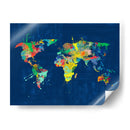 Mapamundi colorido - Lofty&Me | Cuadro decorativo de Canvas Lab