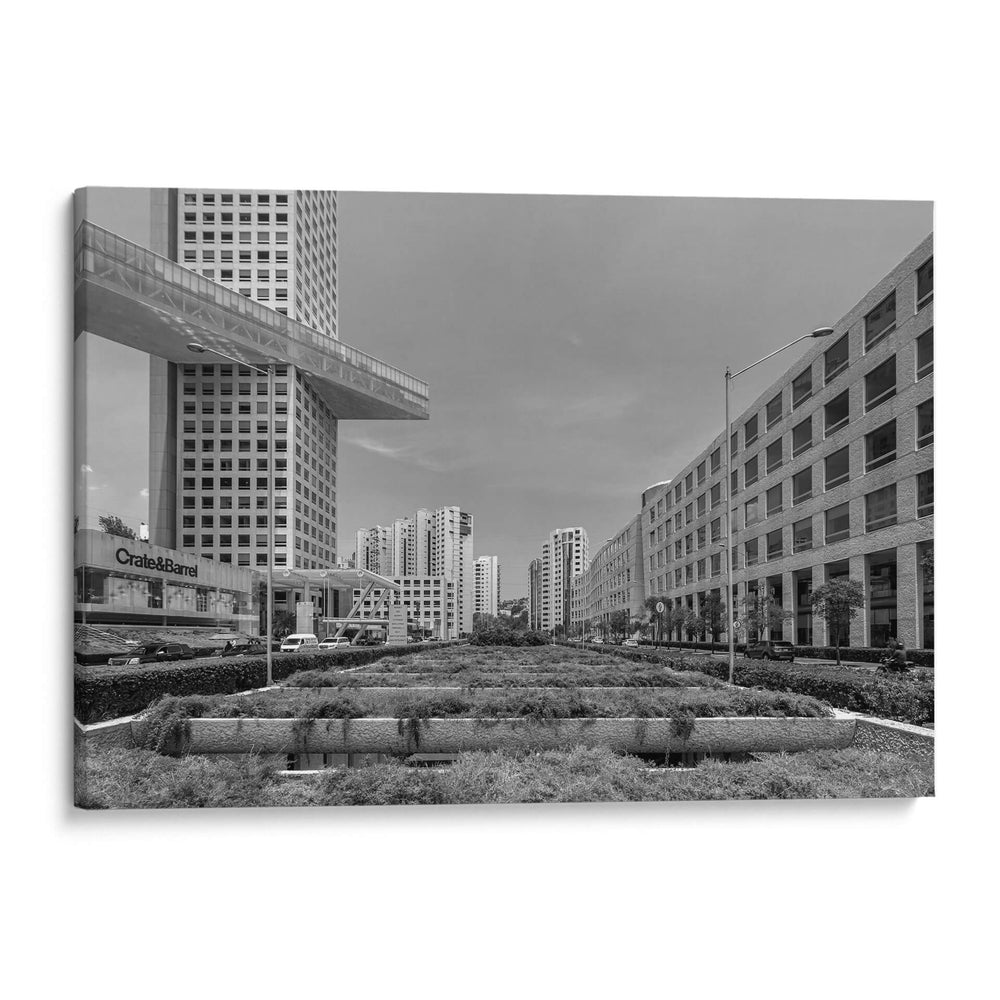 Geometria y Ciudad, Blanco y Negro - Bernardo Miranda | Cuadro decorativo de Canvas Lab