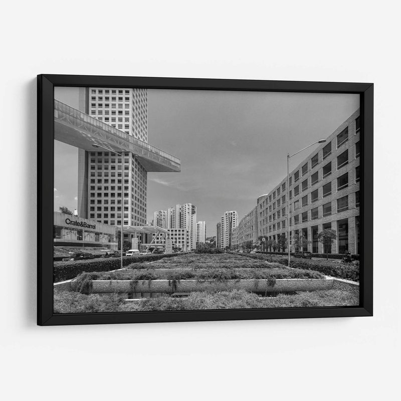 Geometria y Ciudad, Blanco y Negro - Bernardo Miranda | Cuadro decorativo de Canvas Lab