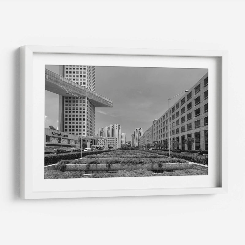 Geometria y Ciudad, Blanco y Negro - Bernardo Miranda | Cuadro decorativo de Canvas Lab