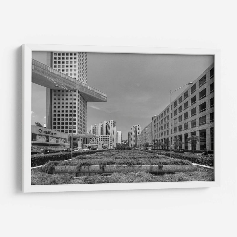 Geometria y Ciudad, Blanco y Negro - Bernardo Miranda | Cuadro decorativo de Canvas Lab