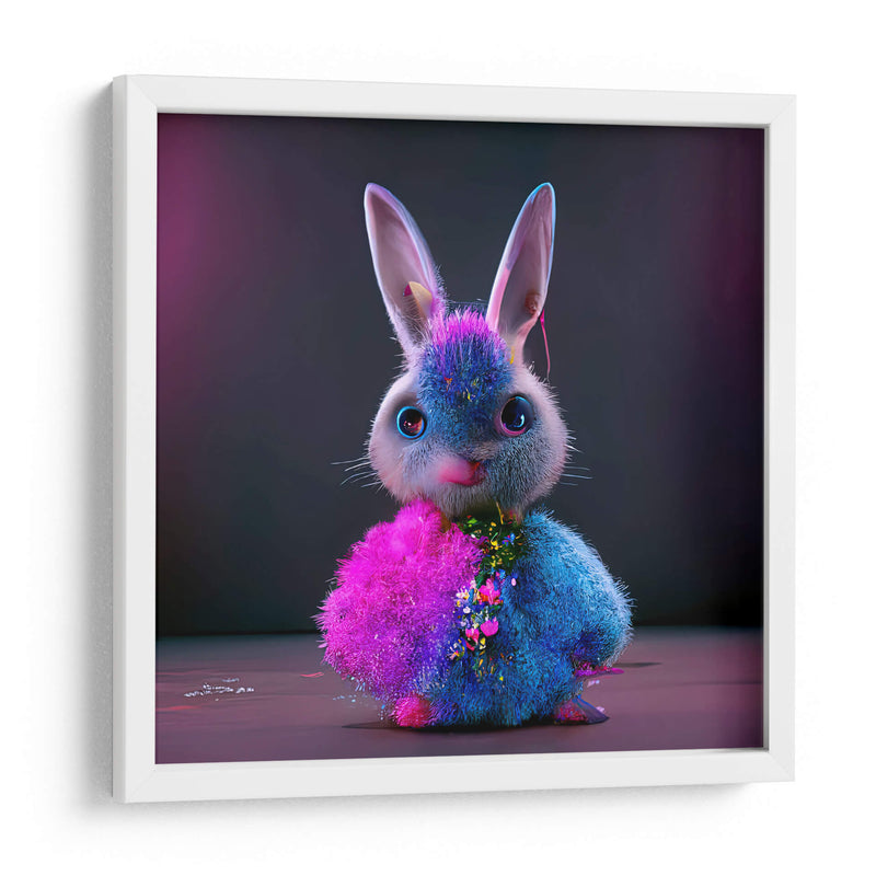 BUNNY WITH PINK FLOWERS - MICHEL ARCIGA LIFESTYLE PHOTOGRAPHY | Cuadro decorativo de Canvas Lab