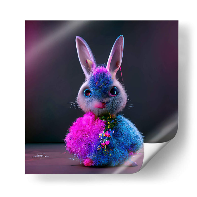 BUNNY WITH PINK FLOWERS - MICHEL ARCIGA LIFESTYLE PHOTOGRAPHY | Cuadro decorativo de Canvas Lab