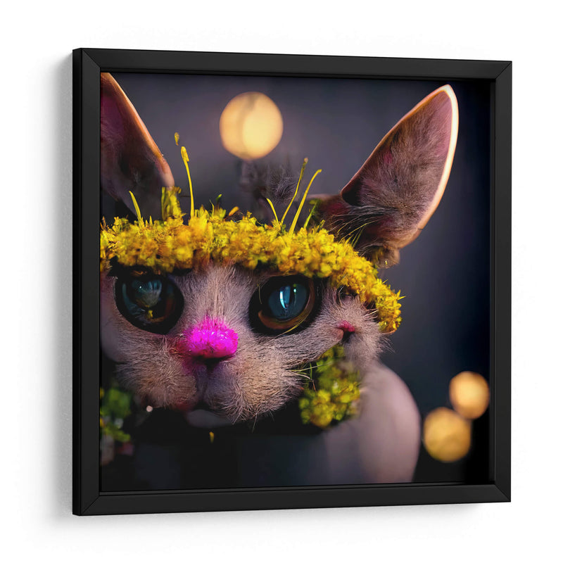 FLORAL CAT - MICHEL ARCIGA LIFESTYLE PHOTOGRAPHY | Cuadro decorativo de Canvas Lab