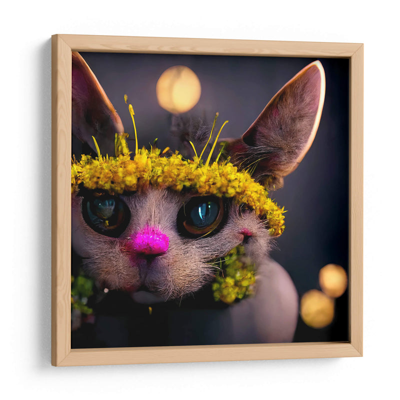 FLORAL CAT - MICHEL ARCIGA LIFESTYLE PHOTOGRAPHY | Cuadro decorativo de Canvas Lab