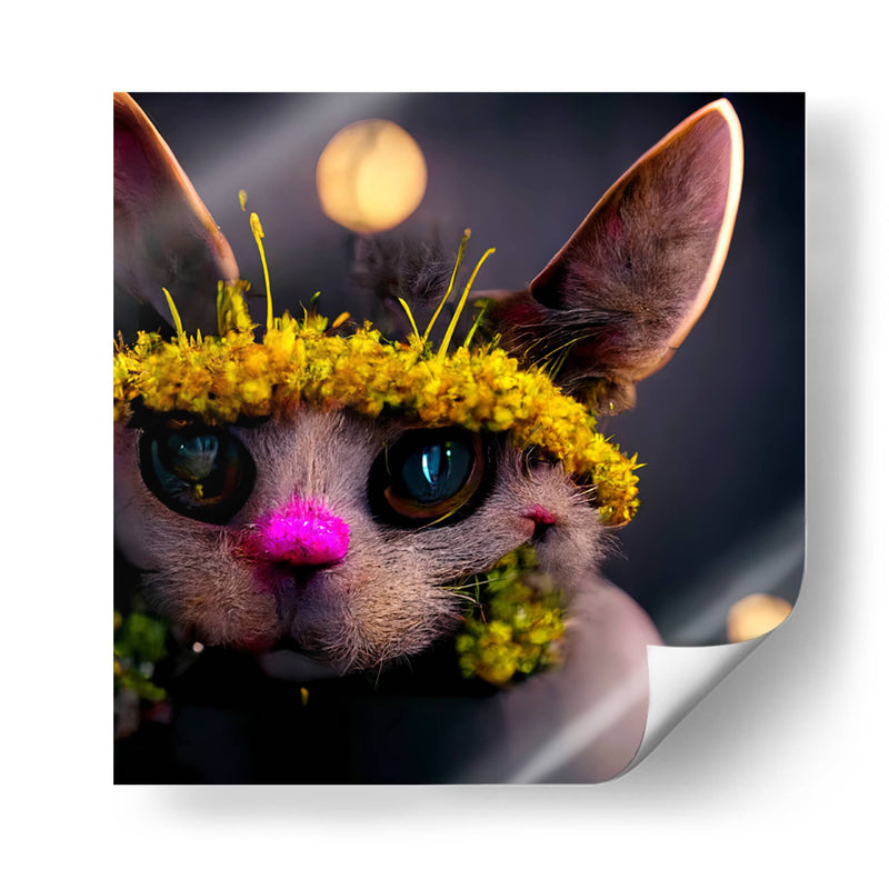 FLORAL CAT - MICHEL ARCIGA LIFESTYLE PHOTOGRAPHY | Cuadro decorativo de Canvas Lab
