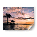 Atardecer en la piscina infinita - Dreamer Studio | Cuadro decorativo de Canvas Lab