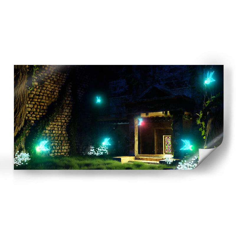 El templo del bosque perdido en algun lugar en mi niñez - Ctrl_Z3T4 | Cuadro decorativo de Canvas Lab