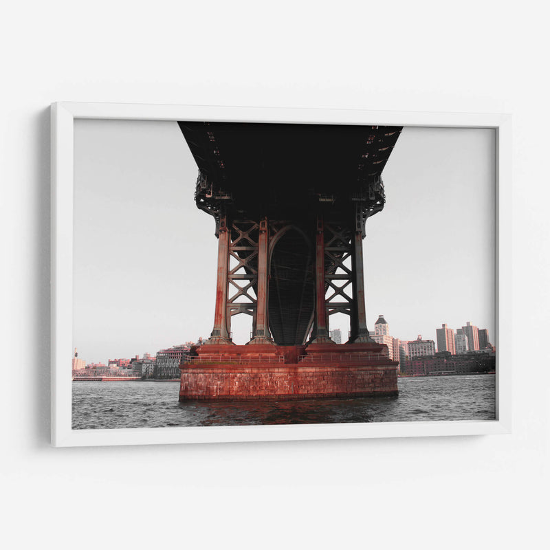 Rojo Puente Manhattan - Carlos Franken | Cuadro decorativo de Canvas Lab