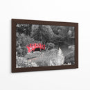 Puente Rojo en el Jardín Japones - Carlos Franken | Cuadro decorativo de Canvas Lab