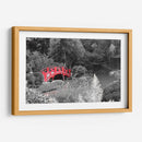 Puente Rojo en el Jardín Japones - Carlos Franken | Cuadro decorativo de Canvas Lab