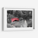 Puente Rojo en el Jardín Japones - Carlos Franken | Cuadro decorativo de Canvas Lab