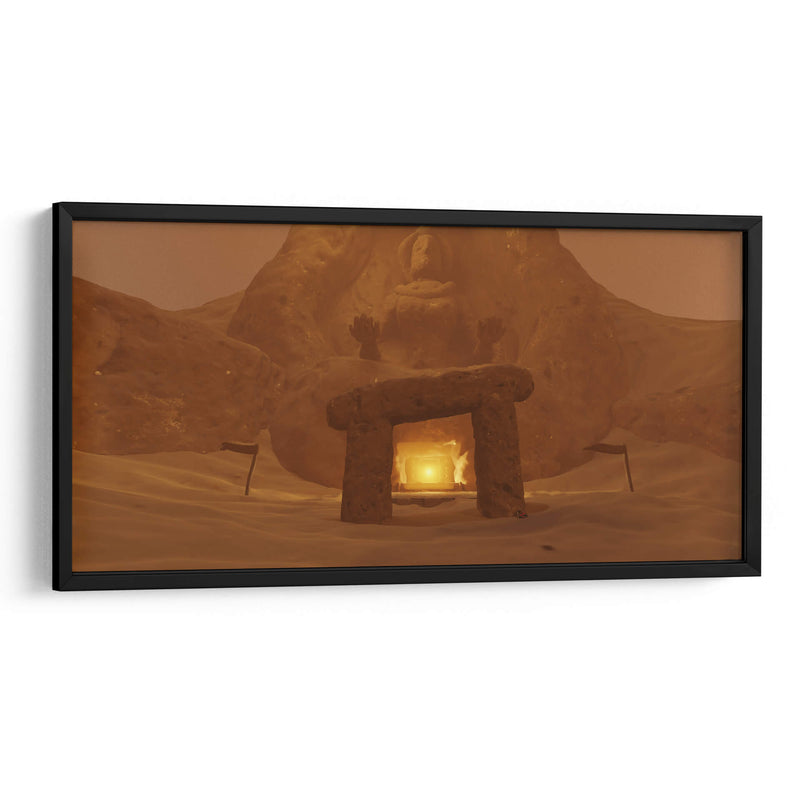 Templo del desierto Entrada Remaster 3D - Ctrl_Z3T4 | Cuadro decorativo de Canvas Lab