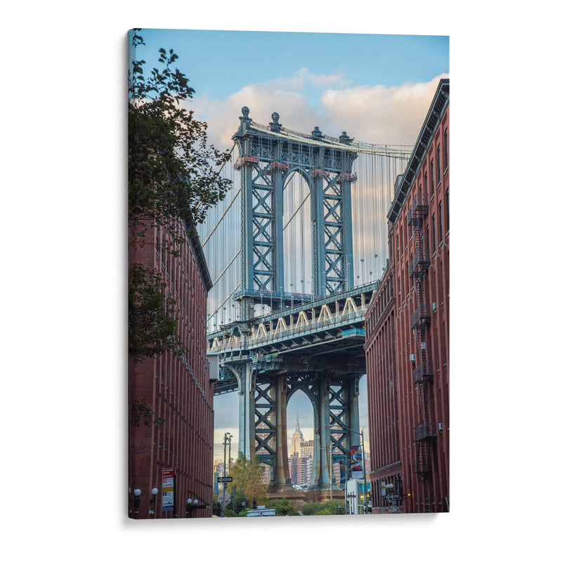 Empire State through Manhattan Bridge - RobertoBolaños | Cuadro decorativo de Canvas Lab
