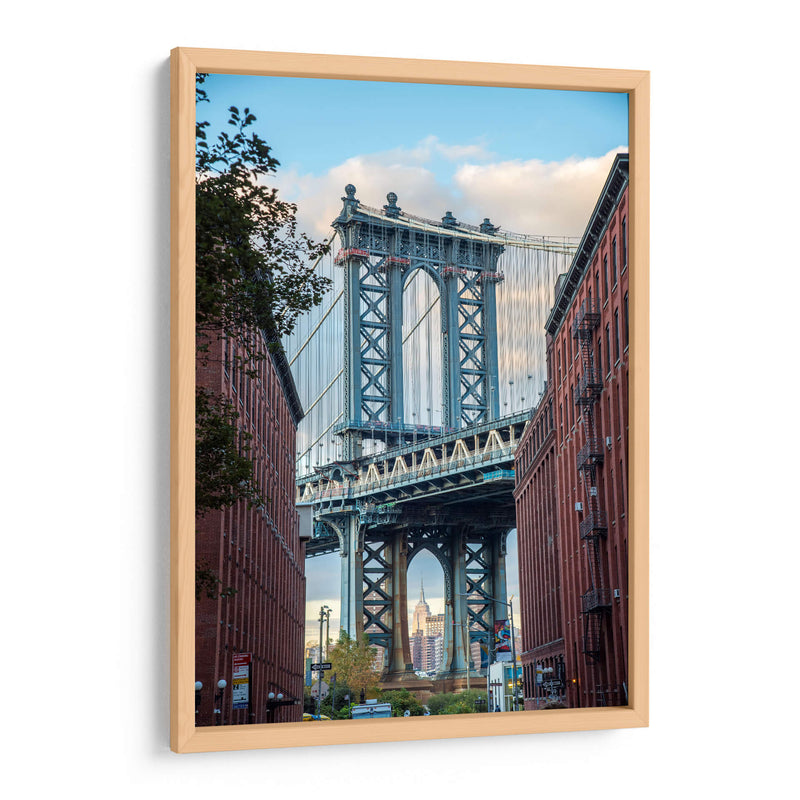 Empire State through Manhattan Bridge - RobertoBolaños | Cuadro decorativo de Canvas Lab