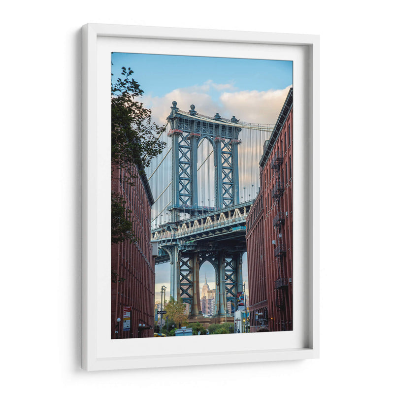 Empire State through Manhattan Bridge - RobertoBolaños | Cuadro decorativo de Canvas Lab