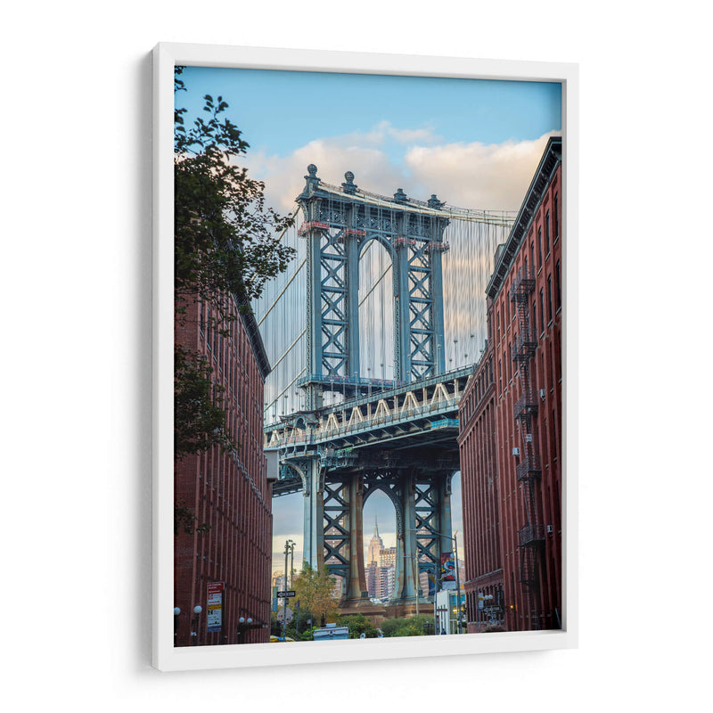 Empire State through Manhattan Bridge - RobertoBolaños | Cuadro decorativo de Canvas Lab