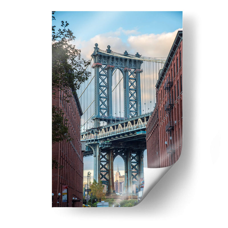 Empire State through Manhattan Bridge - RobertoBolaños | Cuadro decorativo de Canvas Lab