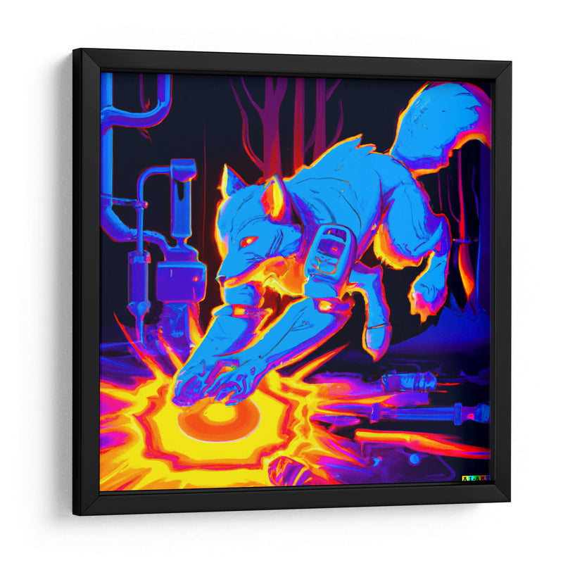 The Cyber Fox 10 - AI-ART | Cuadro decorativo de Canvas Lab