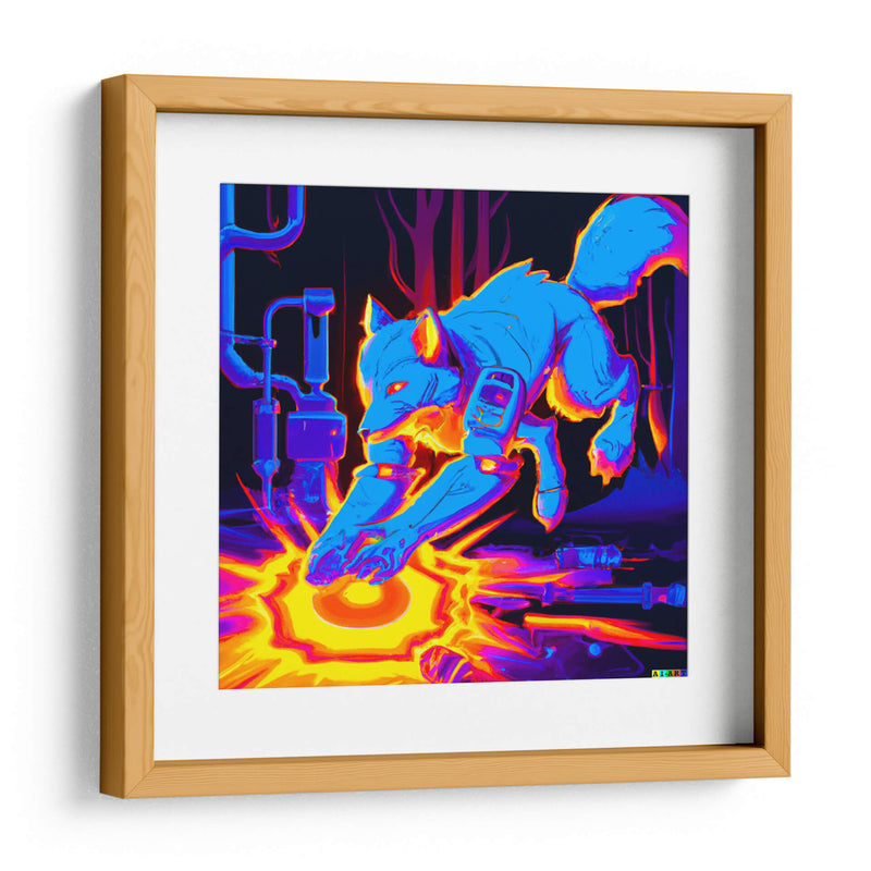 The Cyber Fox 10 - AI-ART | Cuadro decorativo de Canvas Lab