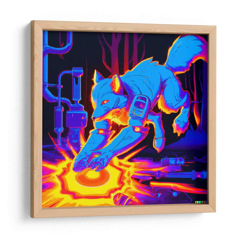 The Cyber Fox 10 - AI-ART | Cuadro decorativo de Canvas Lab