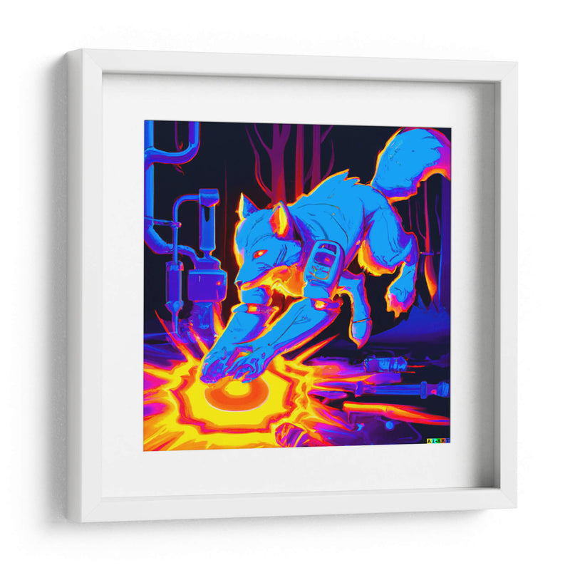 The Cyber Fox 10 - AI-ART | Cuadro decorativo de Canvas Lab