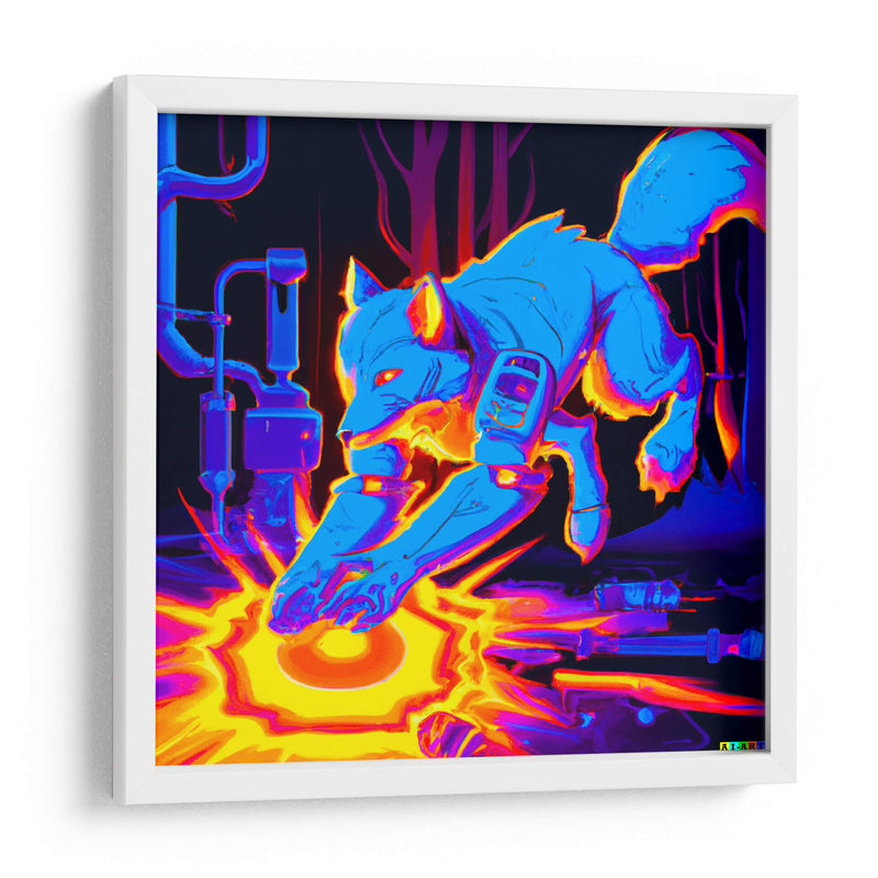 The Cyber Fox 10 - AI-ART | Cuadro decorativo de Canvas Lab