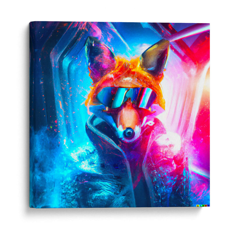 The Cyber Fox - AI-ART | Cuadro decorativo de Canvas Lab