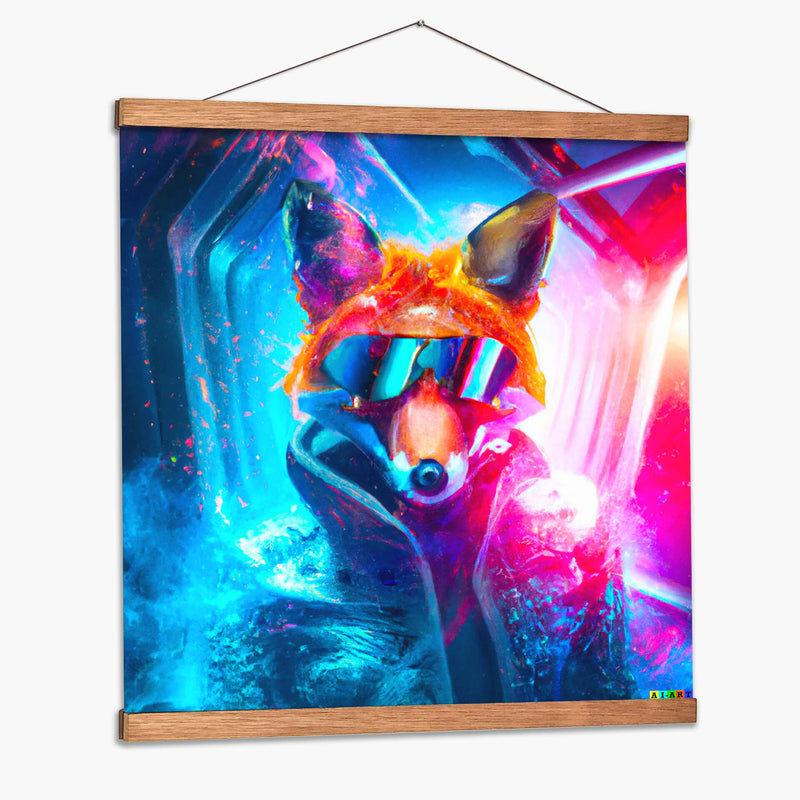 The Cyber Fox - AI-ART | Cuadro decorativo de Canvas Lab