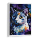 GATO BLANCO EN EL ESPACIO - Dav Madrid | Cuadro decorativo de Canvas Lab