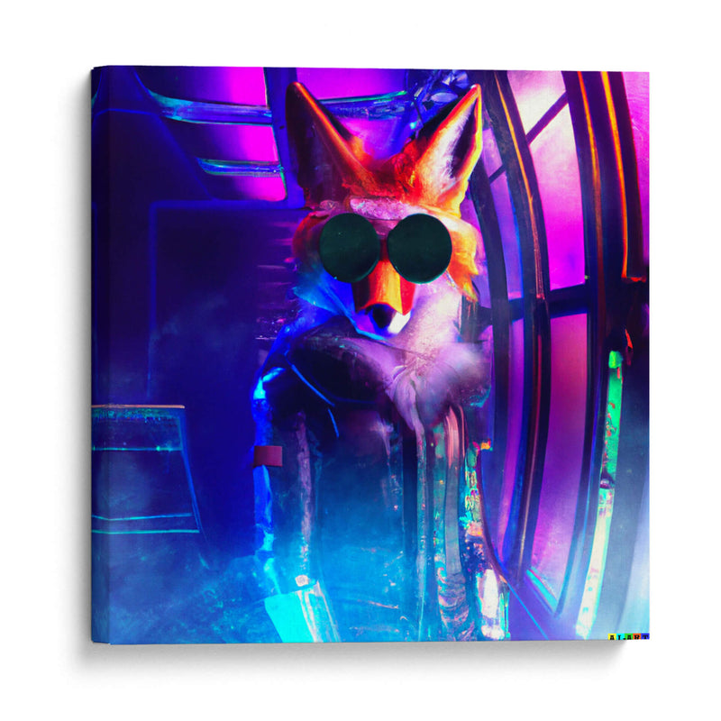 The Cyber Fox 5 - AI-ART | Cuadro decorativo de Canvas Lab