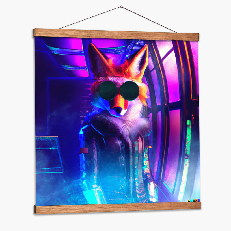 The Cyber Fox 5 - AI-ART | Cuadro decorativo de Canvas Lab