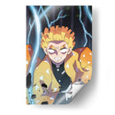 Zenitsu Primera Postura  - Marco Green | Cuadro decorativo de Canvas Lab