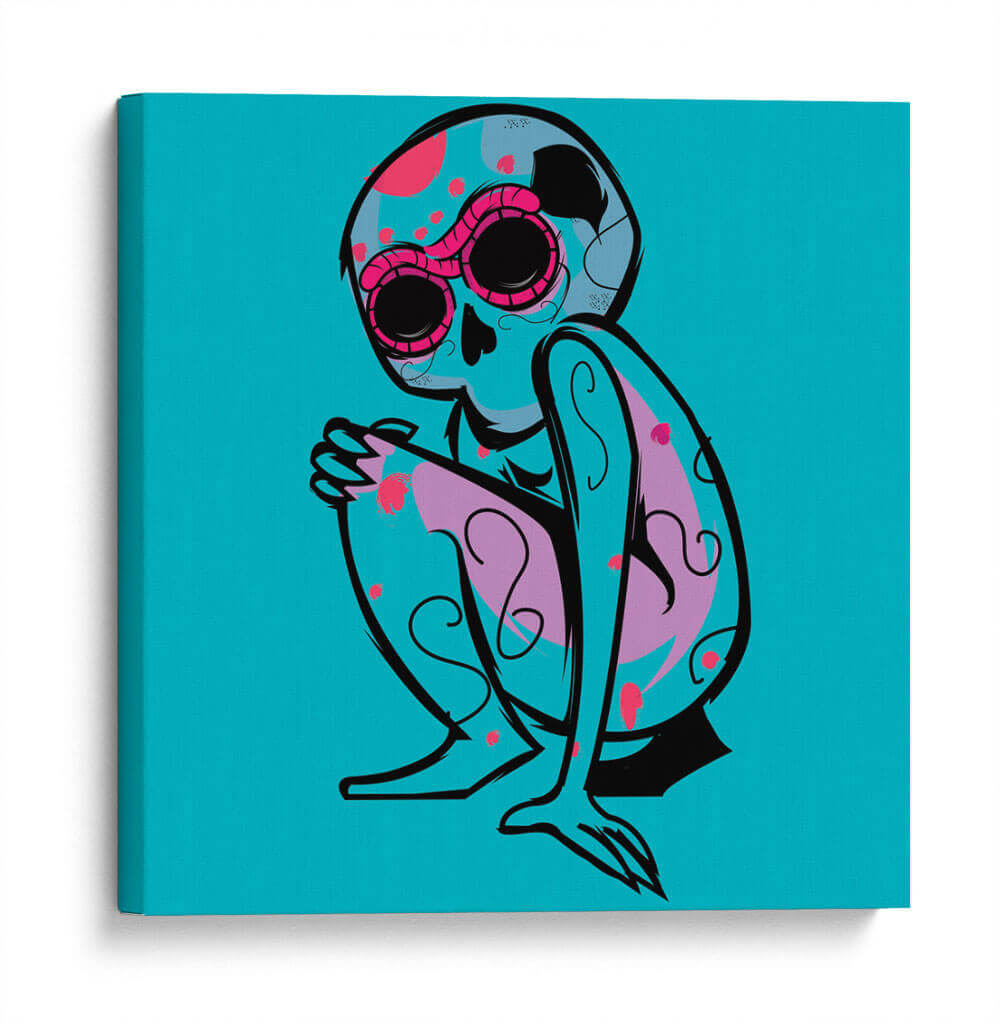 ruzski_calavera azul - Ruzski | Cuadro decorativo de Canvas Lab