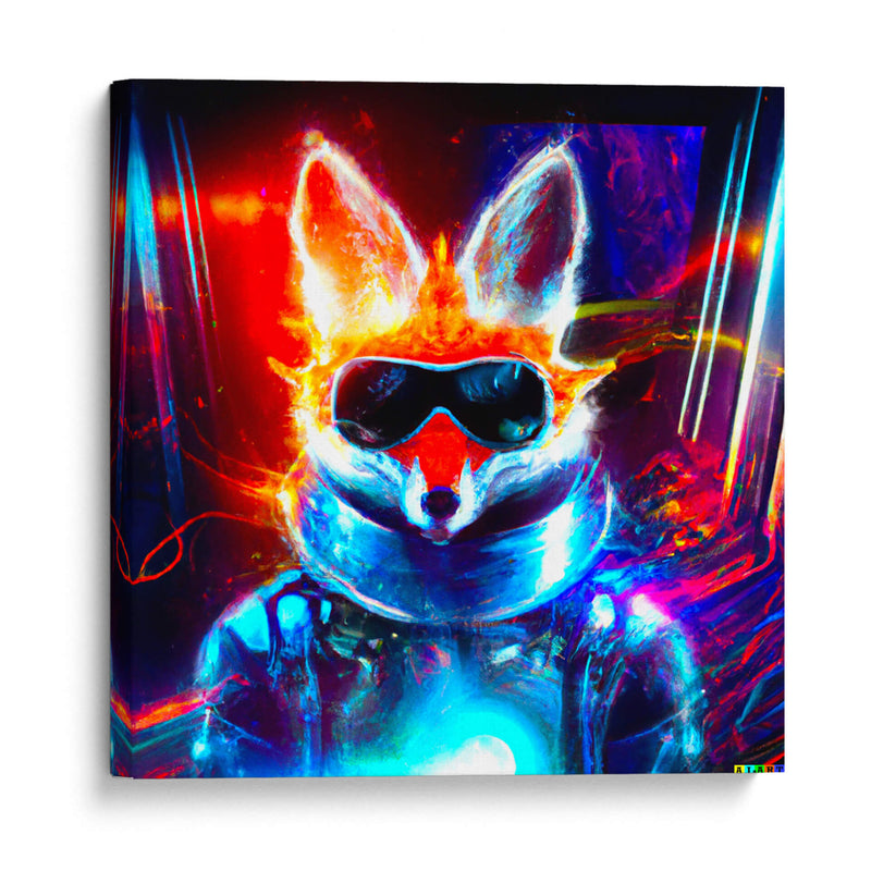 The Cyber Fox 3 - AI-ART | Cuadro decorativo de Canvas Lab