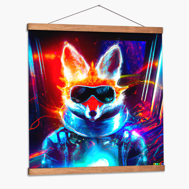 The Cyber Fox 3 - AI-ART | Cuadro decorativo de Canvas Lab