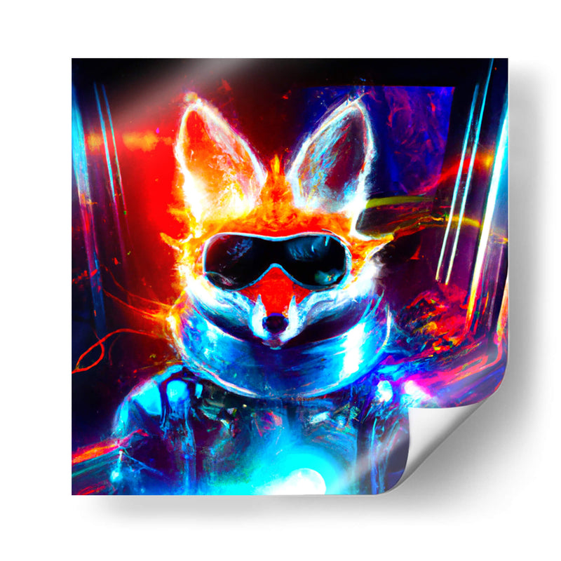 The Cyber Fox 3 - AI-ART | Cuadro decorativo de Canvas Lab