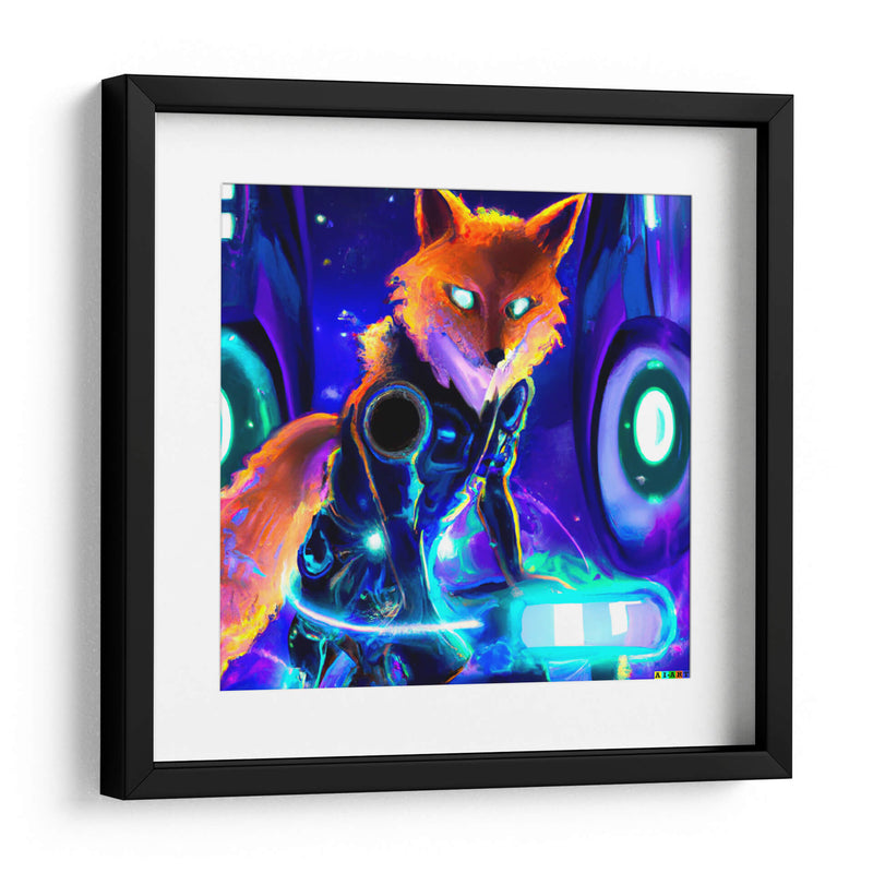 The Cyber Fox 4 - AI-ART | Cuadro decorativo de Canvas Lab