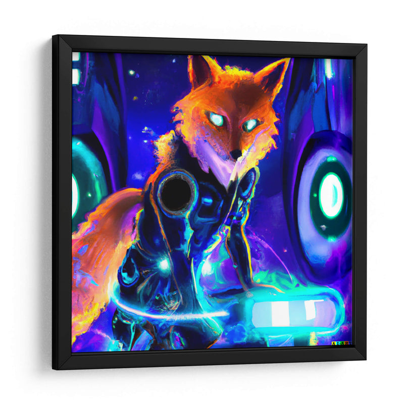 The Cyber Fox 4 - AI-ART | Cuadro decorativo de Canvas Lab